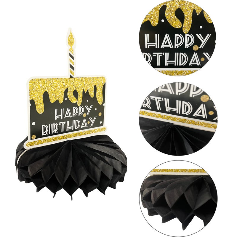 TSJ 8 Pieces Happy Birthday Honeycomb Centerpieces Party Table Decorations Table Toppers for Birthday Party Supplies - Image 5